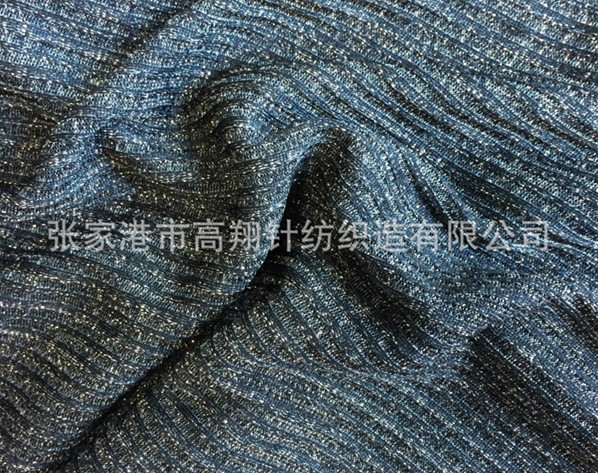 錦綸金絲抽條布